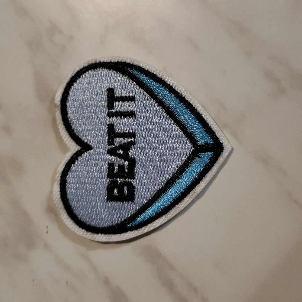 Blue Valentine Iron-On Heart Patch